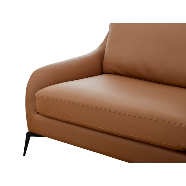 Wellington 3 Seater Sofa - Caramel Tan (Faux Leather) - 5