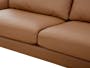 Wellington 3 Seater Sofa - Caramel Tan (Faux Leather) - 7