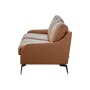 Wellington 3 Seater Sofa - Caramel Tan (Faux Leather) - 3