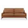 Wellington 3 Seater Sofa - Caramel Tan (Faux Leather) - 0