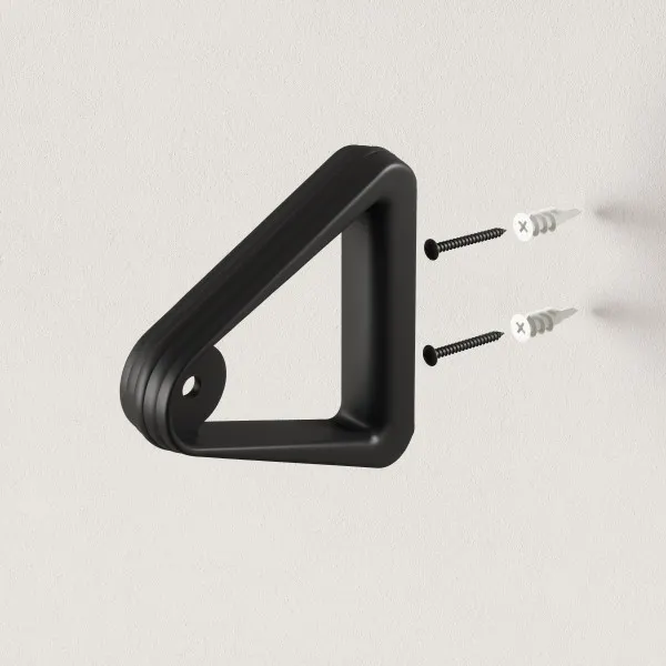 Room setting featuring Trinity Pin-Point Curtain Rod - Matte Black