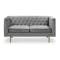 Cadencia 2 Seater Sofa with Cadencia Armchair - Anchor Grey (Velvet) - 1