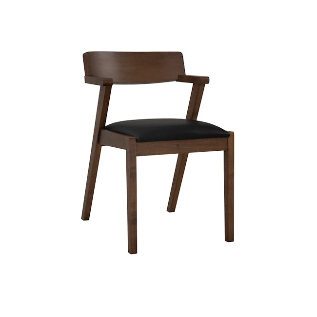 Imogen Dining Chair - Cocoa, Espresso (Faux Leather) - 1 - Dark wood chair, modern design, sleek lines, minimalist style
