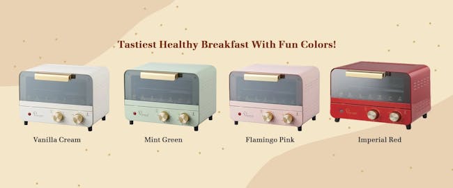 La Gourmet Healthy Electric Oven 12L - Flamingo Pink - 9