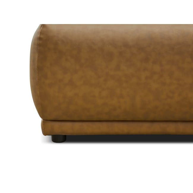 Milan 4 Seater Extended Sofa - Tan (Faux Leather) - 14
