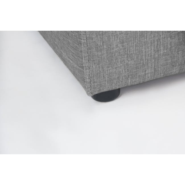 ESSENTIALS Single Headboard Box Bed - Denim (Fabric) - 11