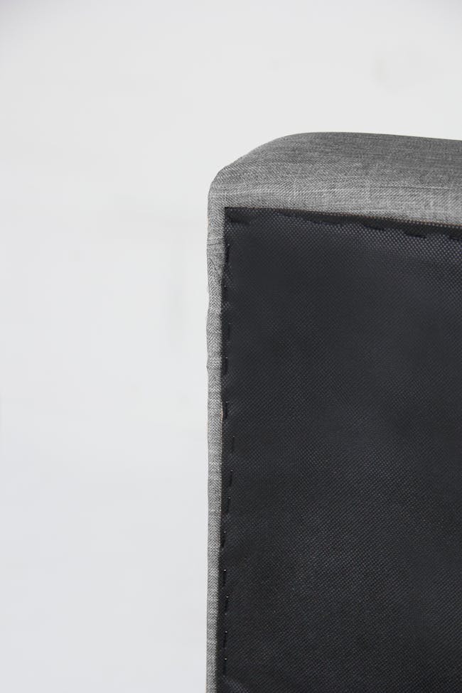 ESSENTIALS King Headboard Box Bed - Grey (Fabric) - 7