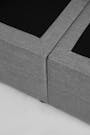 ESSENTIALS Single Headboard Box Bed - Grey (Fabric) - 9