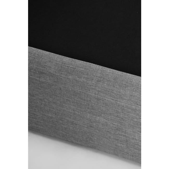 ESSENTIALS Single Headboard Box Bed - Grey (Fabric) - 10