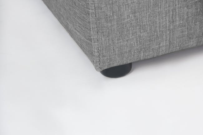 ESSENTIALS Single Headboard Box Bed - Grey (Fabric) - 11