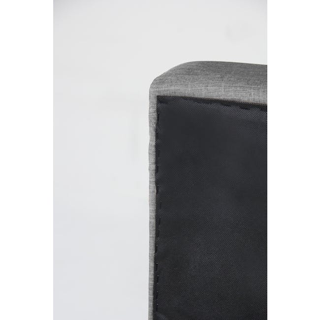 ESSENTIALS Super Single Headboard Box Bed - Grey (Fabric) - 7