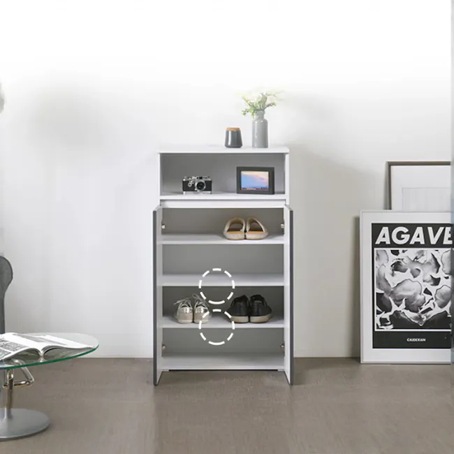 (As-is) Muse Tall Cabinet 0.6m - White Grey - 1 - 18