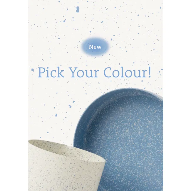 Arong Nonstick Saucepan - Green & Cream White - 11 - Blue speckled bowl and plate, Minimalist color selection guide, Freshly