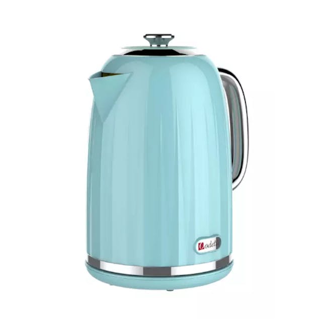 Odette Jukebox 1.7L Retro Electric Kettle - Mint - 3 - Turquoise electric kettle, sleek design, modern kitchen appliance