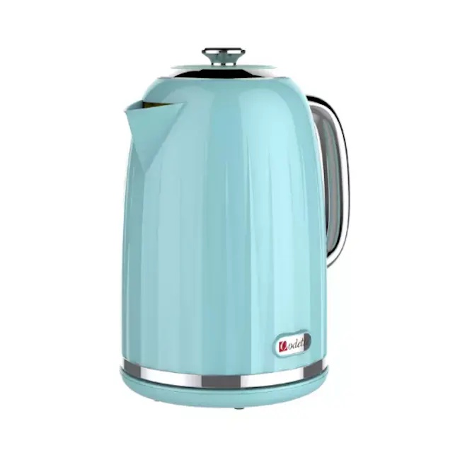 Odette Jukebox 1.7L Retro Electric Kettle - Mint - 3 - Turquoise electric kettle, sleek design, modern kitchen appliance