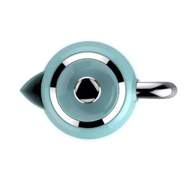 Odette Jukebox 1.7L Retro Electric Kettle - Mint - 2 - Turquoise eye-shaped pendant, metallic silver and black accents