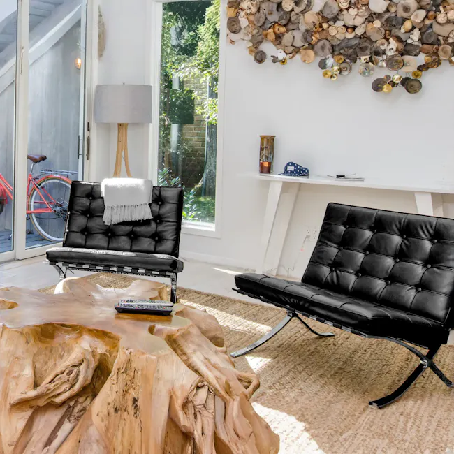 Benton 3 Seater Sofa with Benton 2 Seater Sofa - Black (Genuine Cowhide) - 17 - black leather sofa, modern living room