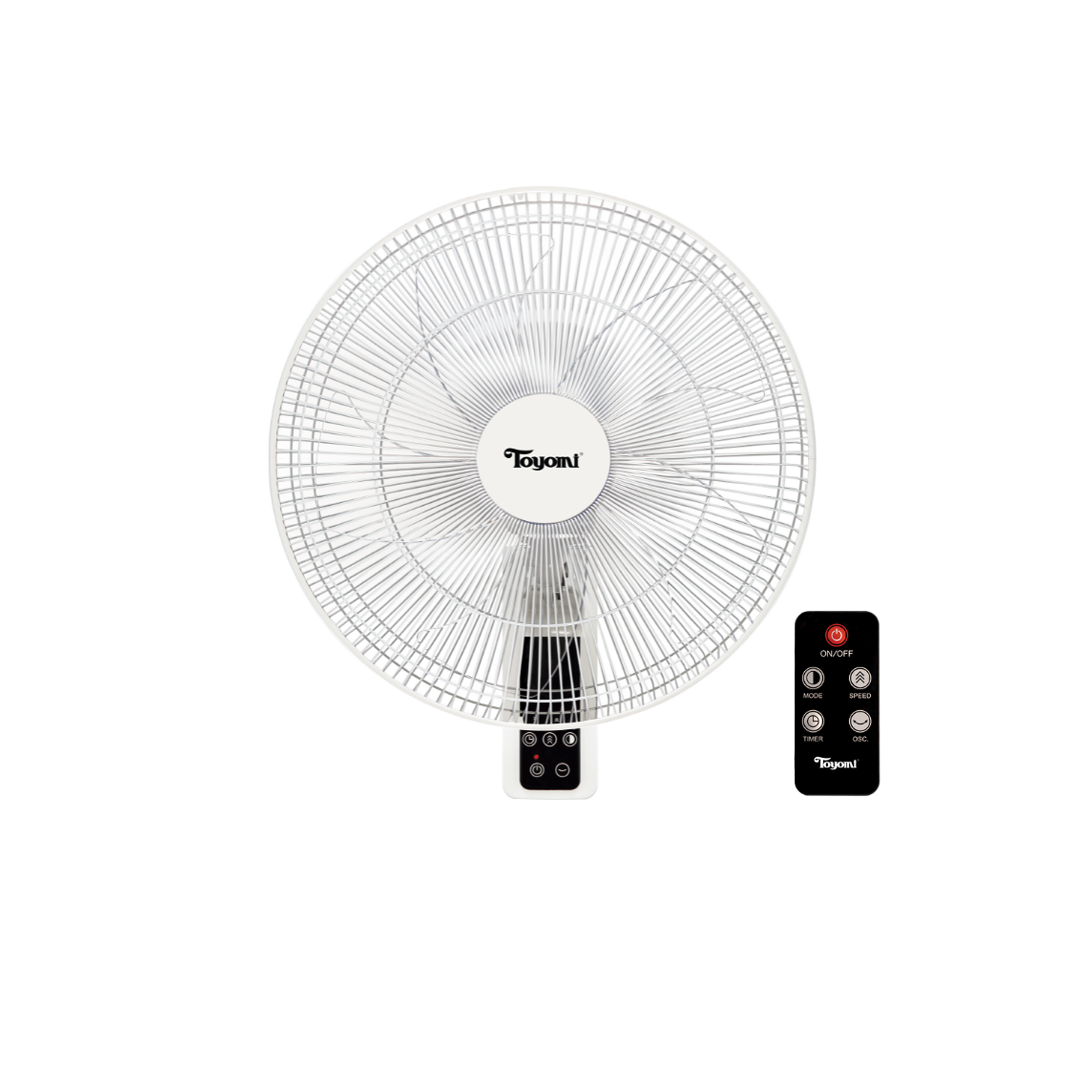 Toyomi Wall Fan with Remote (2 Sizes) - 12" / FW 3614R