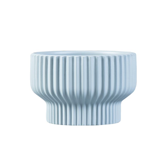 Nadine Ceramic Pot - Muted Blue - 0
