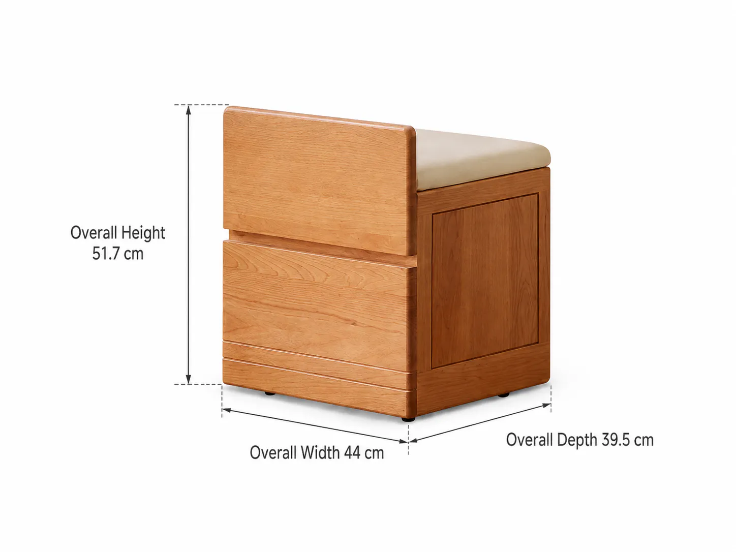 Derena Dressing Stool - Oak - 13