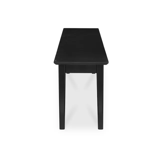 Koa Bench 1.4m - Black Ash - 3 - Black minimalist table, sleek design, modern furniture, simple structure, unadorned