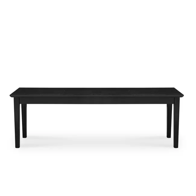 Koa Bench 1.4m - Black Ash - 2 - Black minimalist dining table, sleek modern design, simple yet elegant table, contemporary