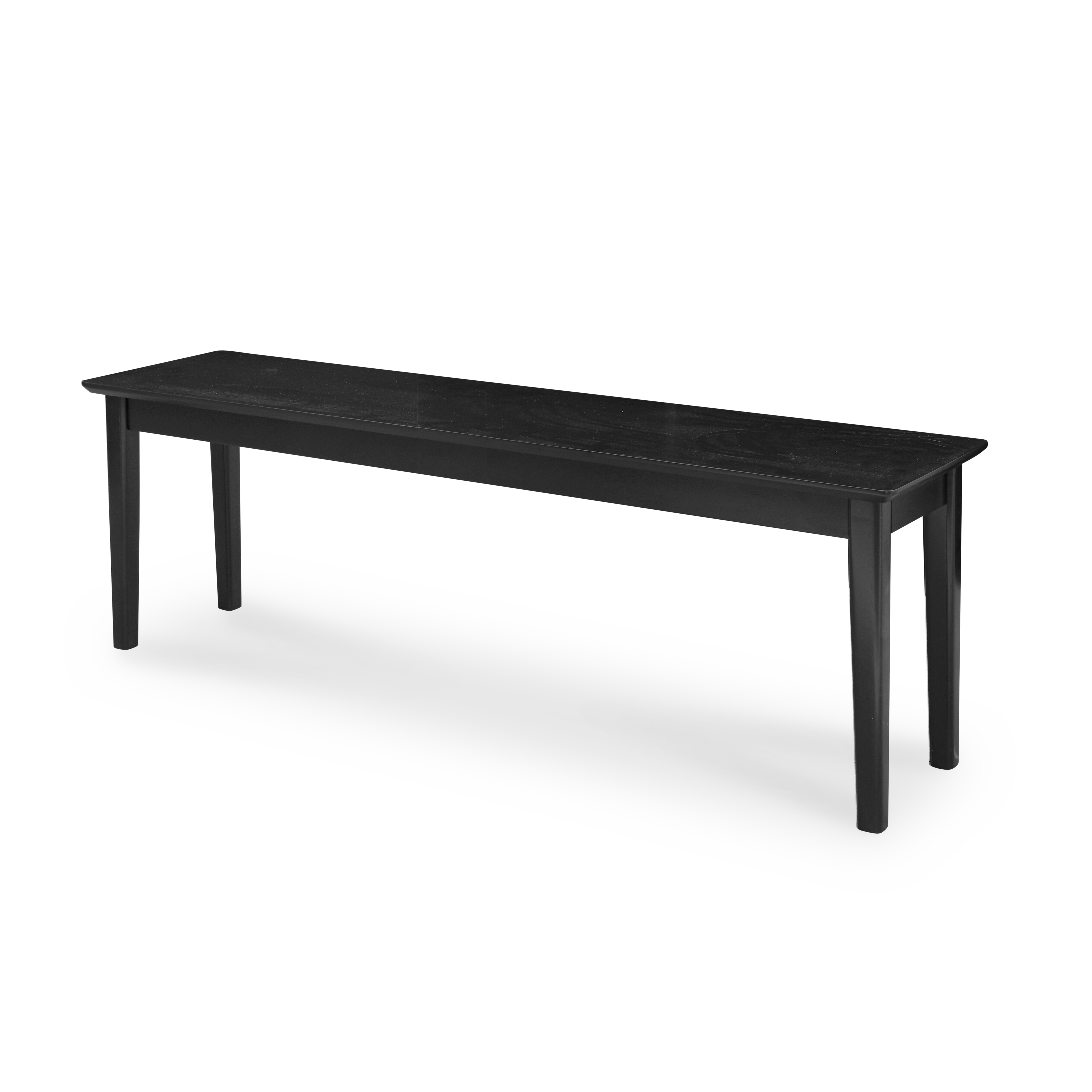 black wooden dining bench