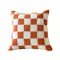 Checkered Cushion - Orange