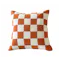 Checkered Cushion - Orange