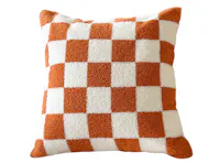 Checkered Cushion - Orange