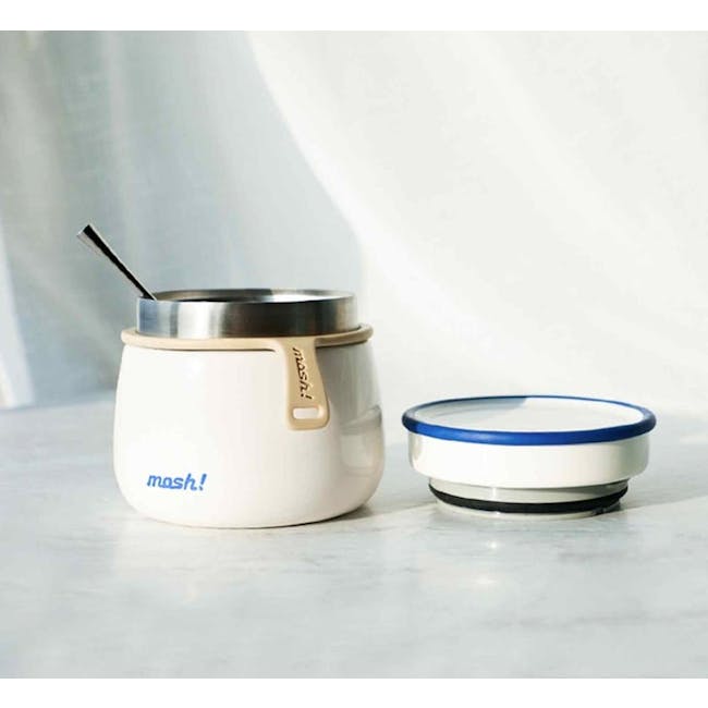 MOSH! Latte Food Pot 350ml - White - 4