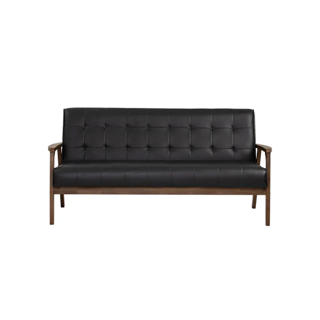 (As-is) Tucson 3 Seater Sofa - Cocoa, Espresso (Faux Leather) - 11 - 1