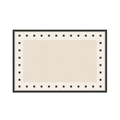 (As-is) Border Low Pile Water Resistant Rug (2 Sizes) - 2m x 3m