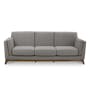 Elijah 3 Seater Sofa with Elijah Armchair - Dolphin Grey (Fabric) - 1