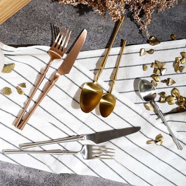 Table Matters Parisian 4pc Cutlery Set - Rose Gold - 2