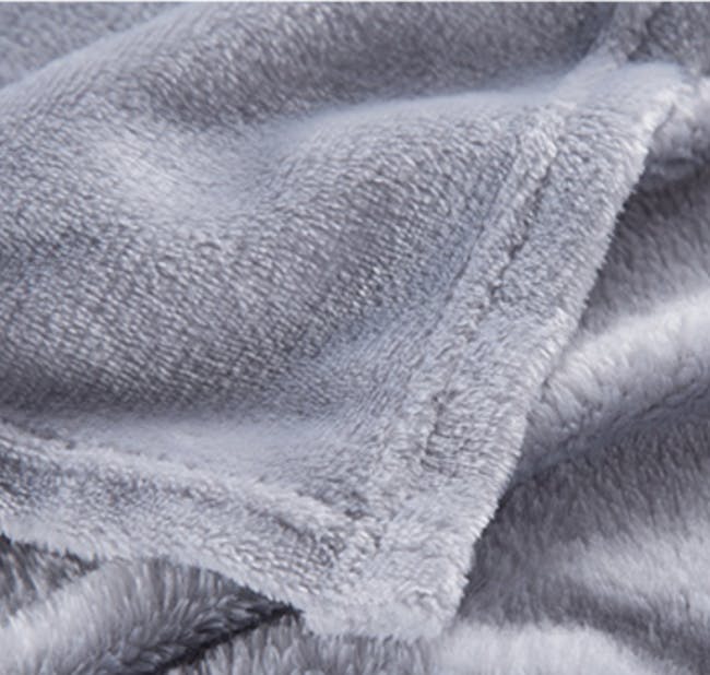 Marlow Velvet Plush Blanket - Grey - 5