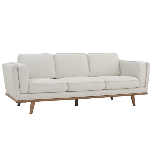 Carter 3 Seater Sofa - Cocoa, Light Beige (Scratch Resistant Fabric) - 1