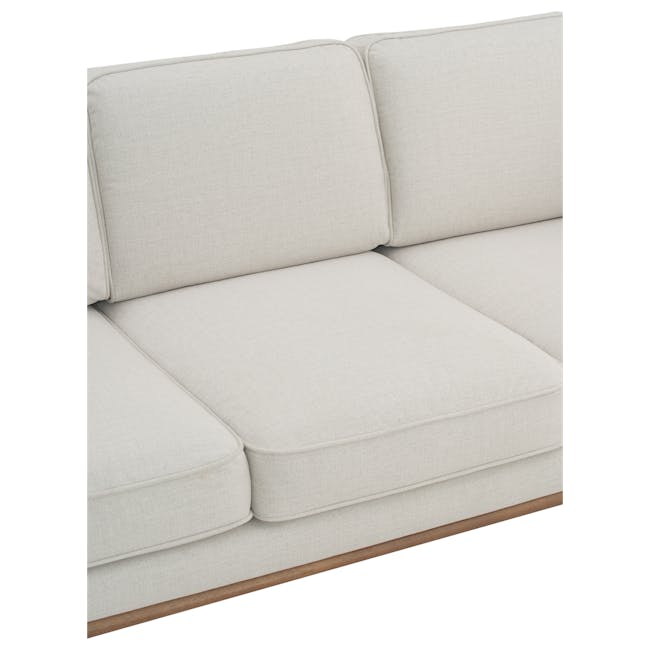 Carter 3 Seater Sofa - Cocoa, Light Beige (Scratch Resistant Fabric) - 6