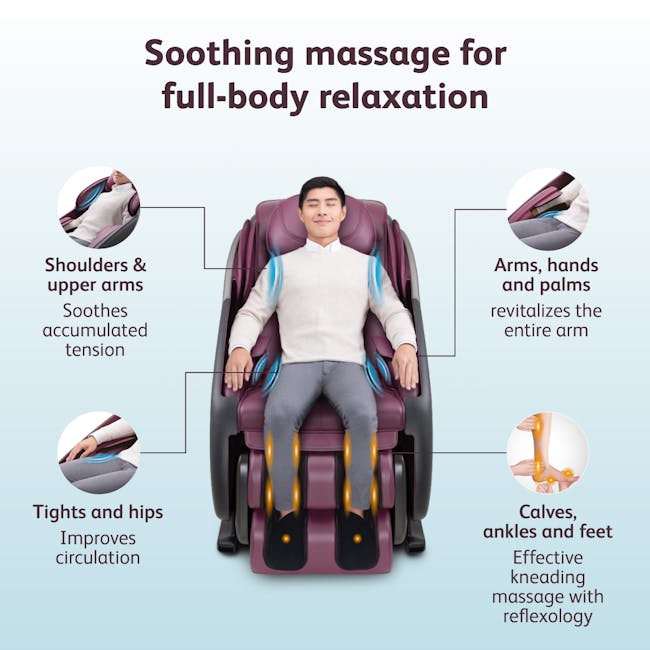 OSIM uDeluxe Max Massage Chair - Purple - 6