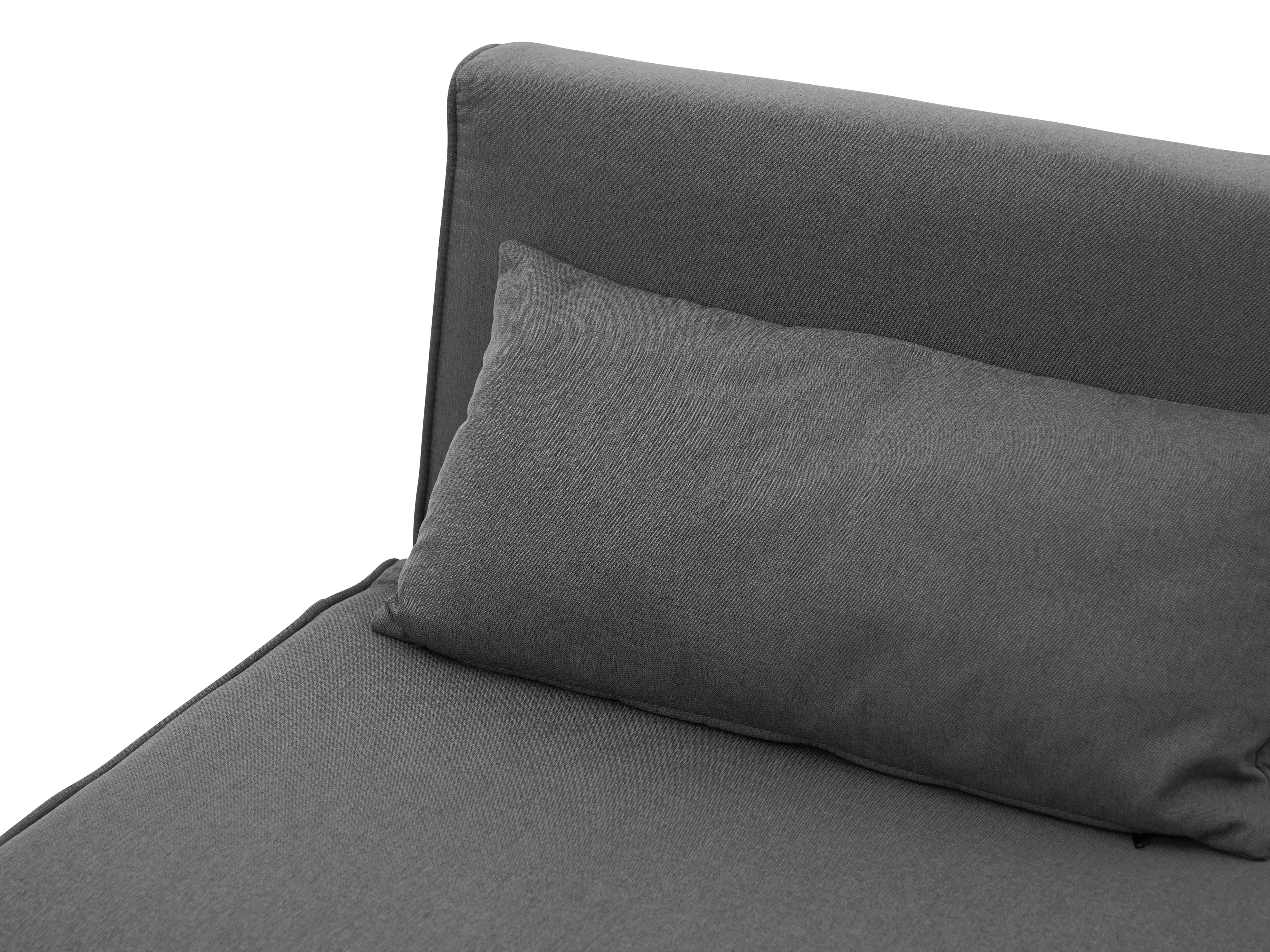 Noel Sofa Bed - Ebony - 16 - Modern gray sofa, minimalist design, textured fabric, sleek lines, comfortable seating, cozy