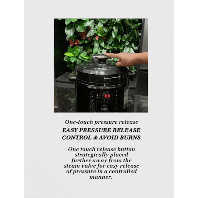 La Gourmet Healthy Electric Pressure Cooker 6L - 7 - One-touch pressure release, easy pressure release control, avoid burns