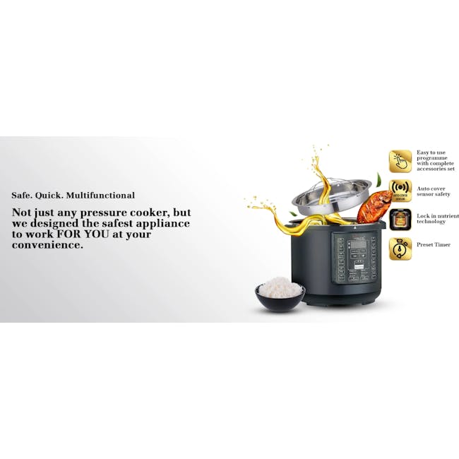 La Gourmet Healthy Electric Pressure Cooker 6L - 8