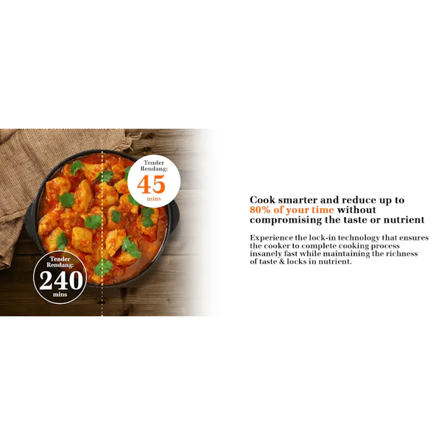 La Gourmet Healthy Electric Pressure Cooker 6L - 6 - Tender, 45-minute, slow-cooker, rich taste, nutrient preservation, cook