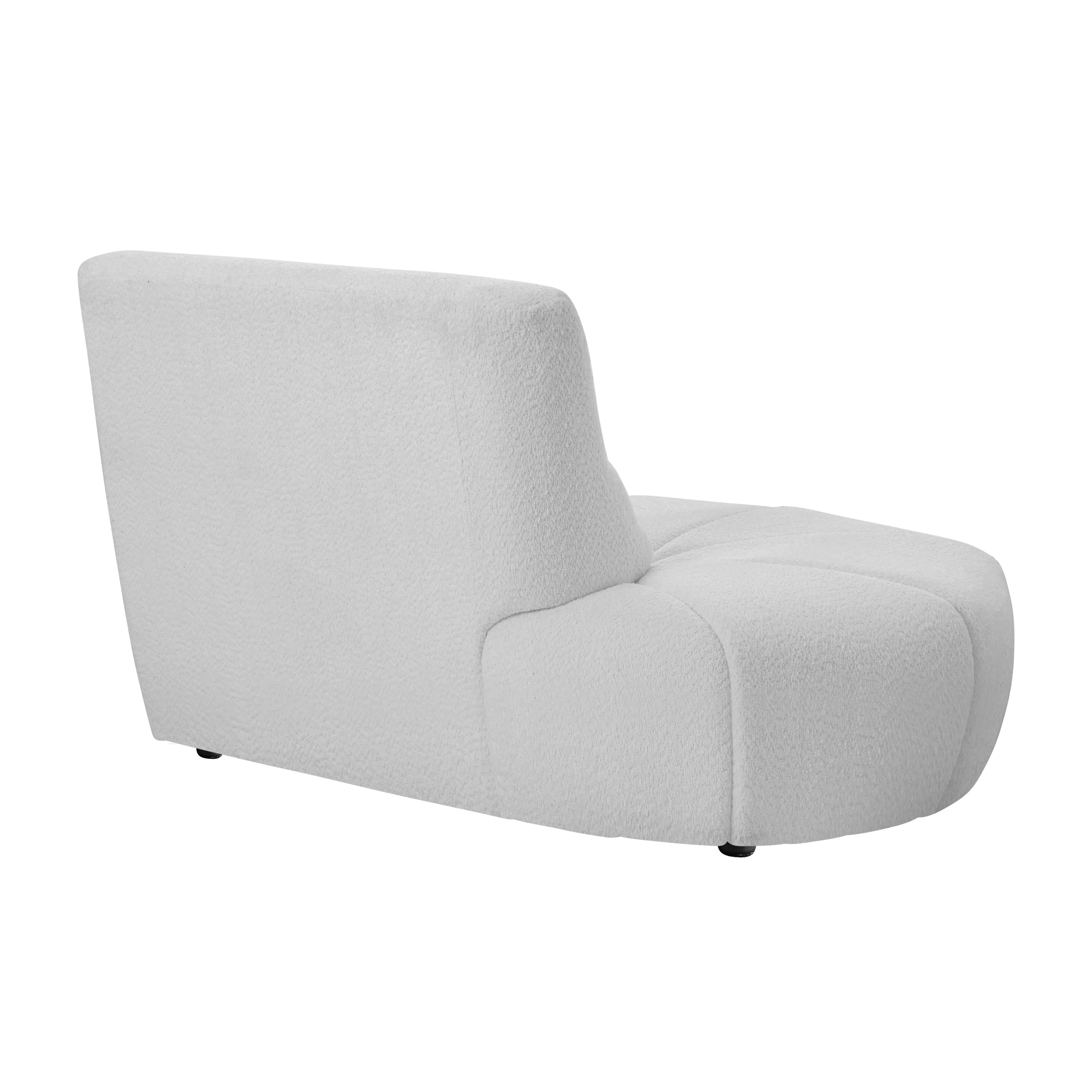 Tara 3 Seater Corner Extended Sofa - Grey - 17 - White, plush, modern, ergonomic, reclining, comfortable, soft, textured
