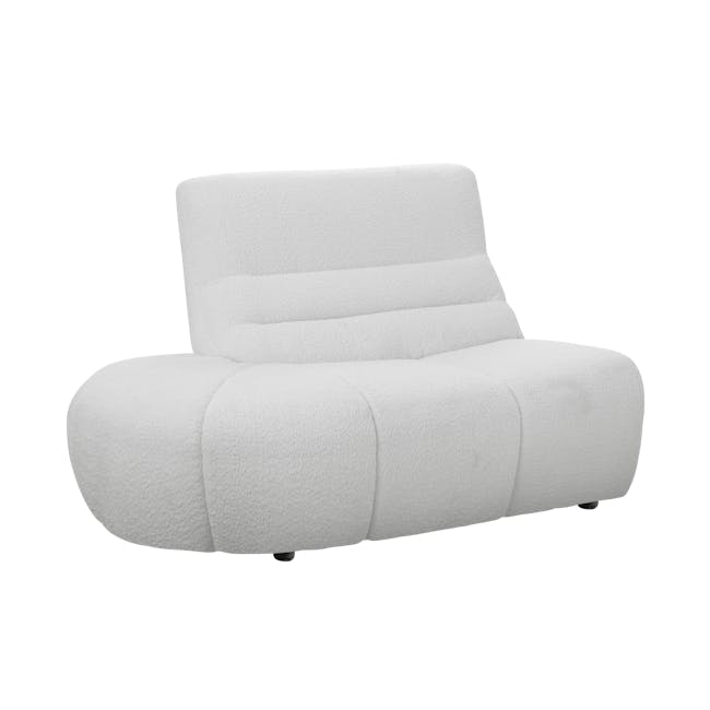 Tara 3 Seater Extended Sofa - Grey - 15 - Luxurious white upholstered chair, soft, plush fabric, ergonomic design, modern