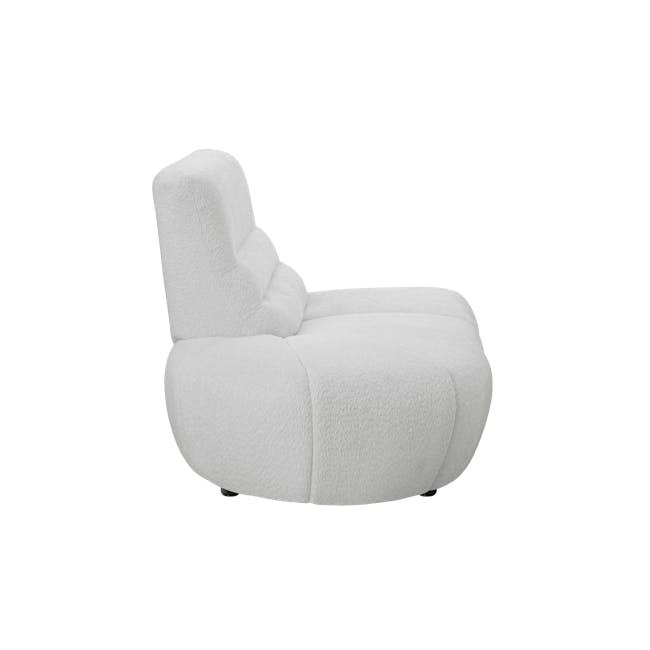 Tara 3 Seater Extended Sofa - Grey - 14 - Luxurious white armchair, plush fabric, ergonomic design, modern style, cozy