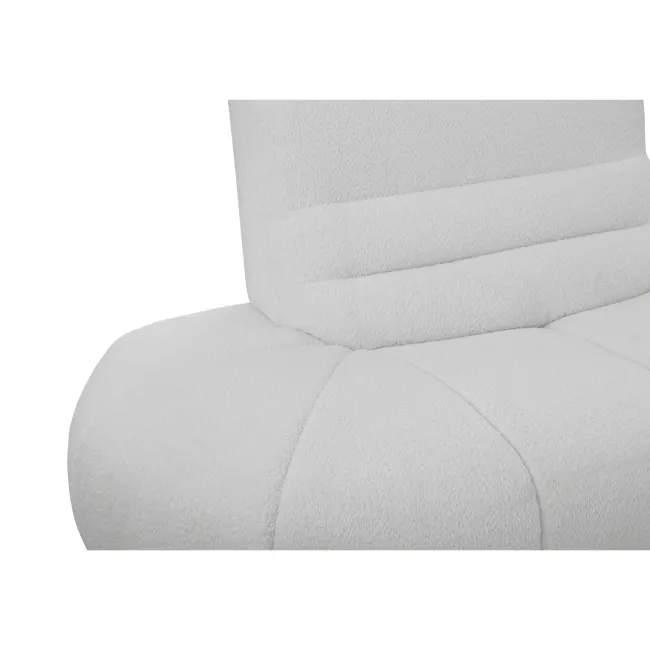 Tara 4 Seater Corner Extended Sofa - Grey - 25 - Luxurious, plush, white sofa with soft, textured upholstery., Modern