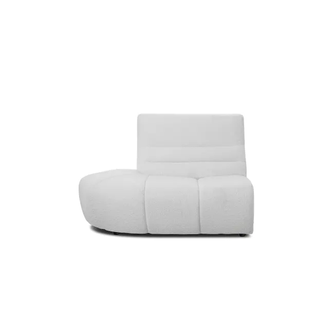 Tara Large Corner Sectional Extended Sofa - Grey - 24 - Luxurious, plush, white sofa with soft, textured upholstery.