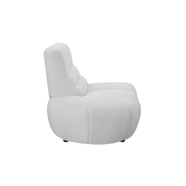 Tara Large Corner Sectional Extended Sofa - Grey - 8 - Luxurious white armchair, plush fabric, ergonomic design, modern