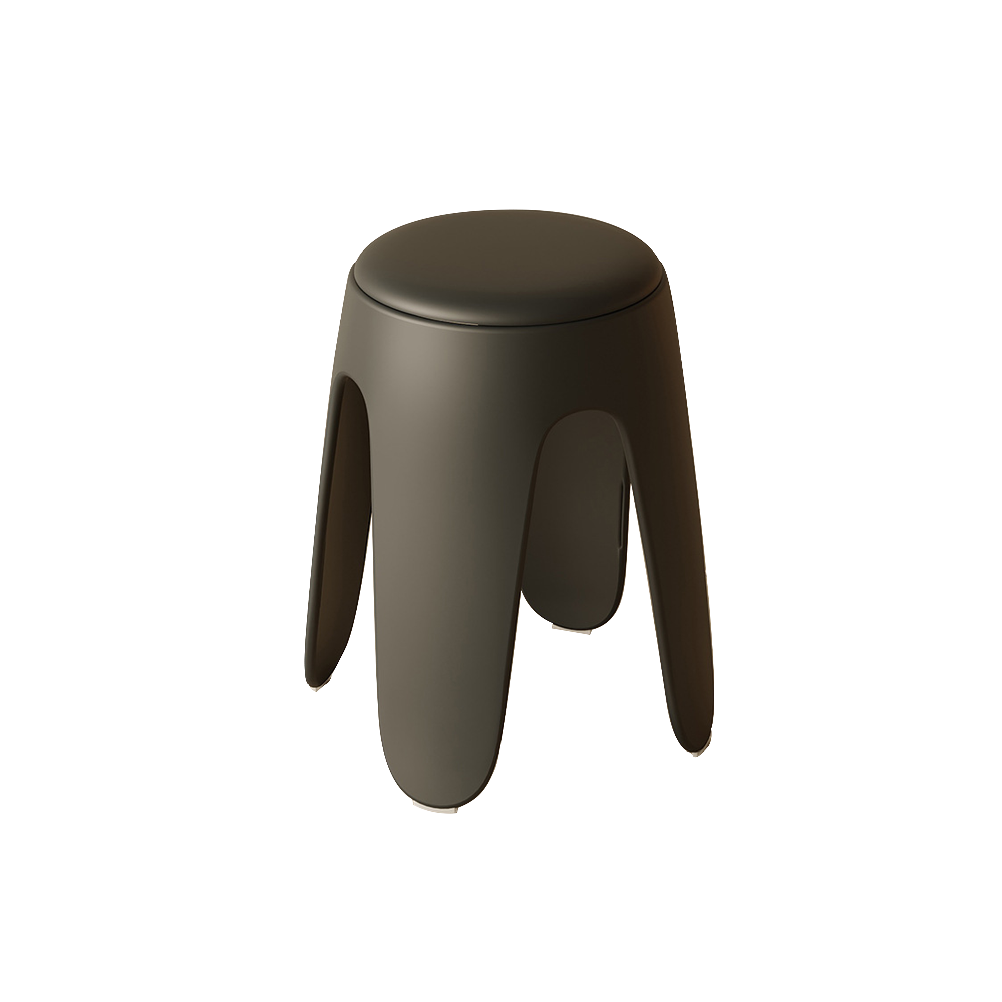 Noki Stackable Stool - Black (Faux Leather)